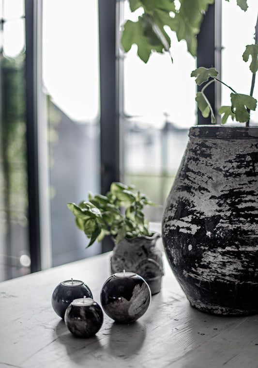 Eternal Flame — Candle Holders in Petrified Wood