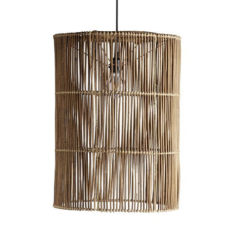 Handmade Rattan Lampshade – natural light, woven by hand