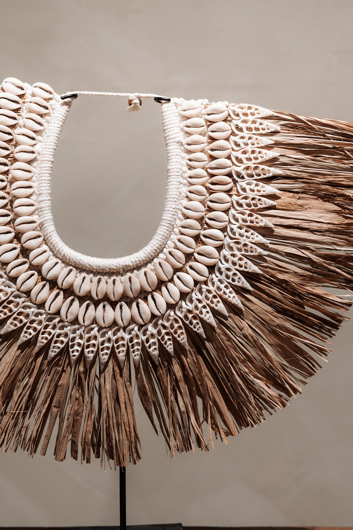 WARRIOR DECOR // Raffia and Cowrie Wall Piece