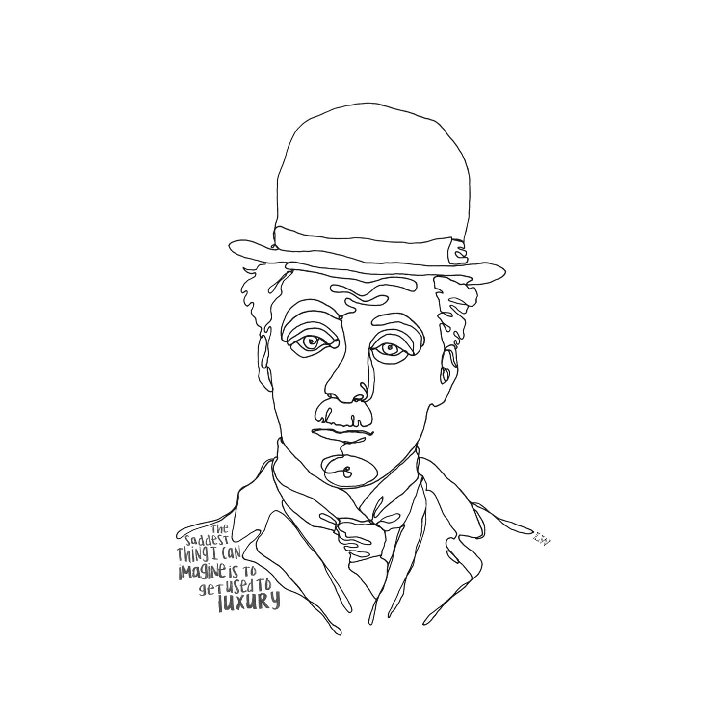 LW Ikoner - Charlie Chaplin 30x30 cm