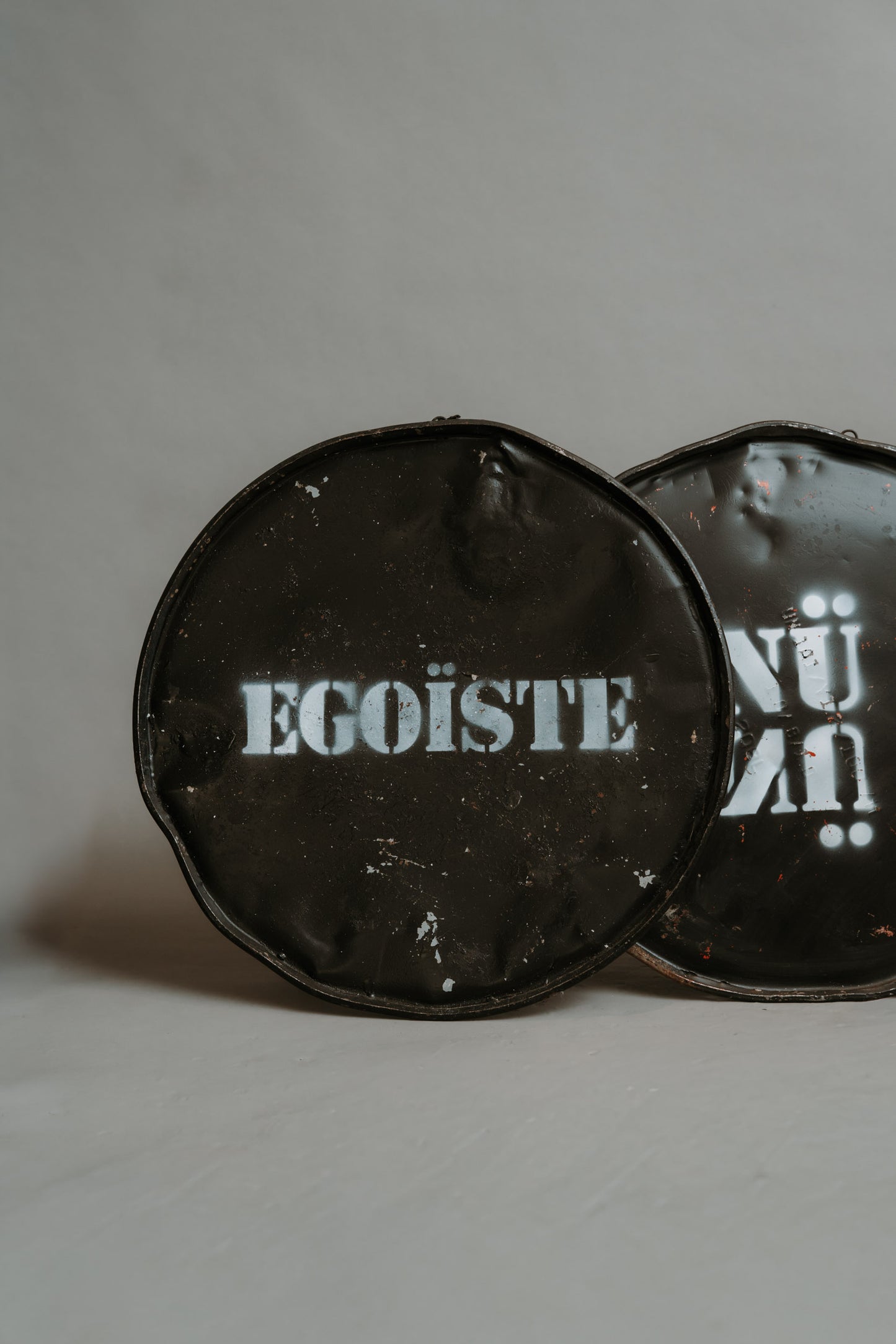 Metal Lid Wall Art — Raw Words