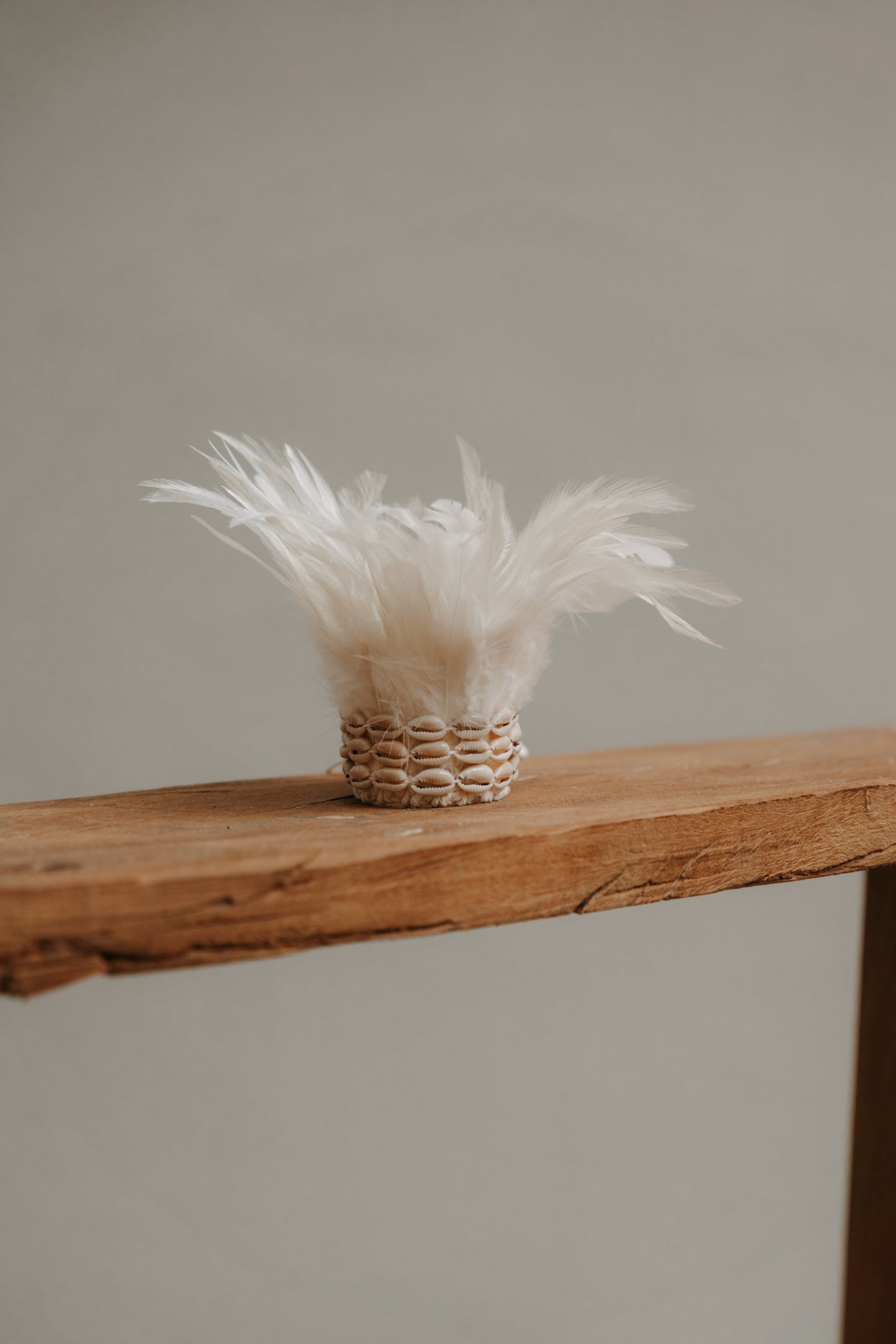 White Crocheted Shell and Feather Bracelet – Wild at Heart