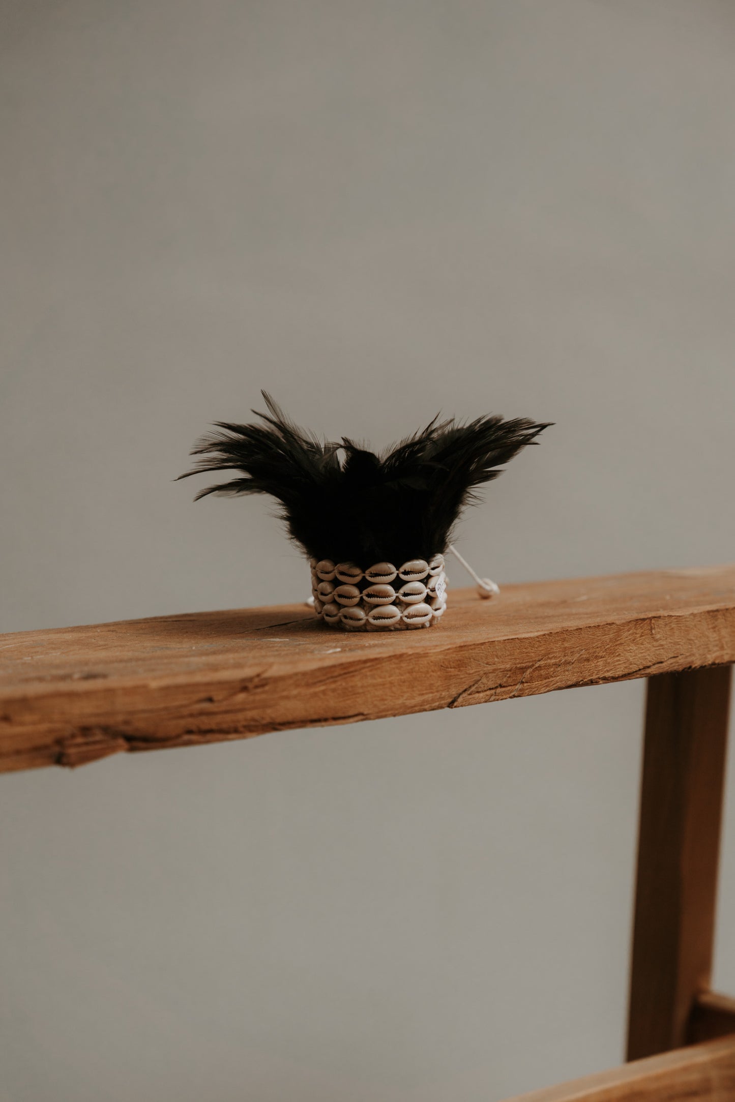 Black Crocheted Shell and Feather Bracelet – Wild at Heart