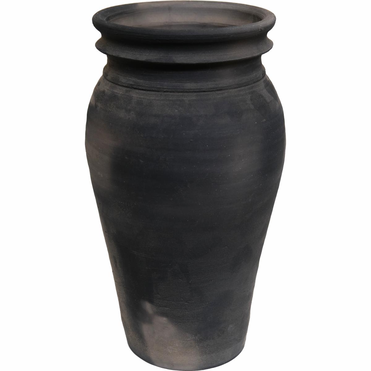 Tall clay pot/ vase