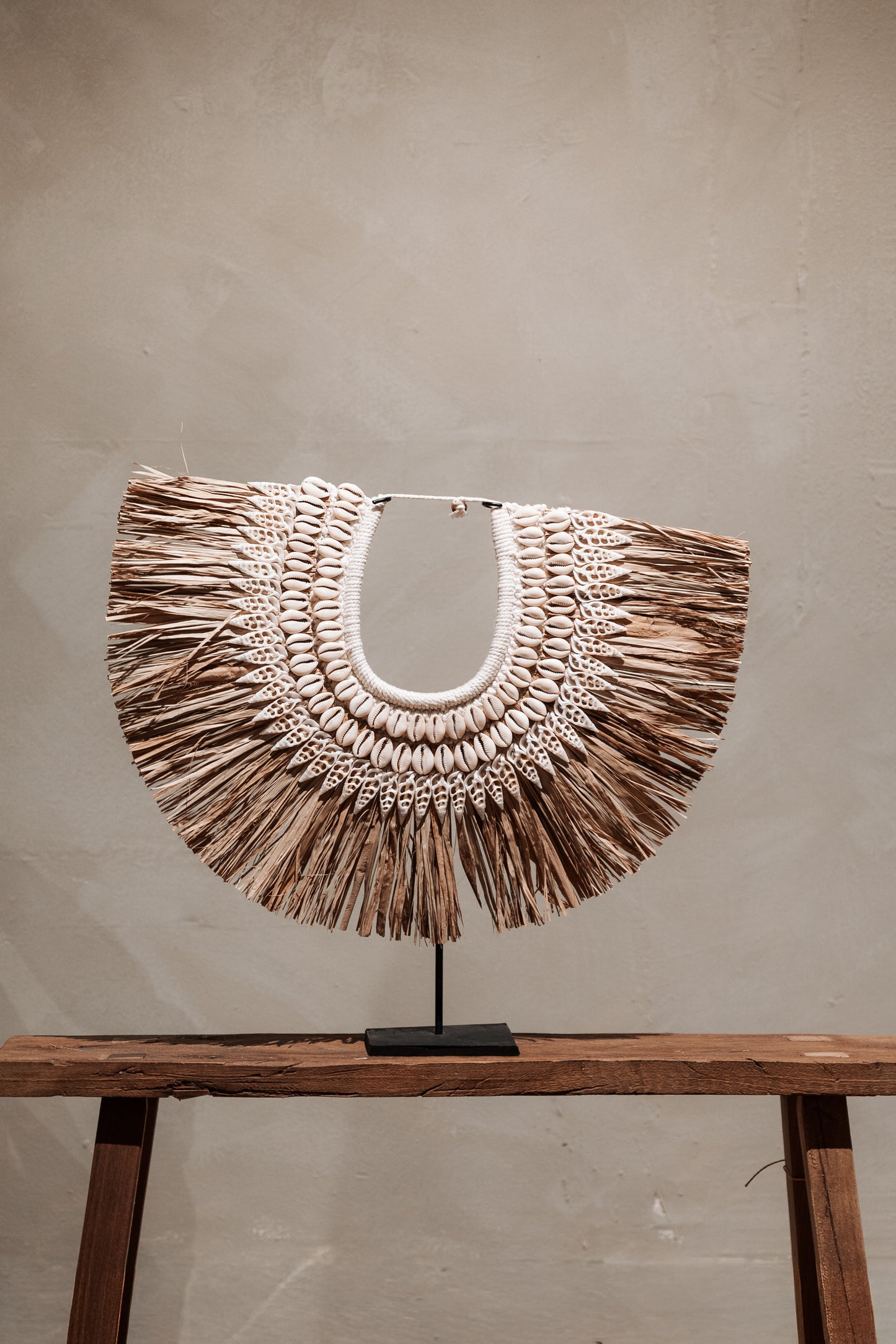WARRIOR DECOR // Raffia and Cowrie Wall Piece