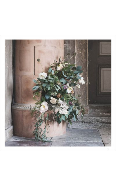 Flowers and tiled stove