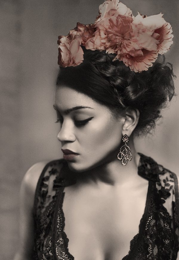 Frida Kahlo wearing the frida flower crown poster