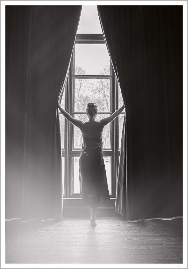 Woman in window poster
